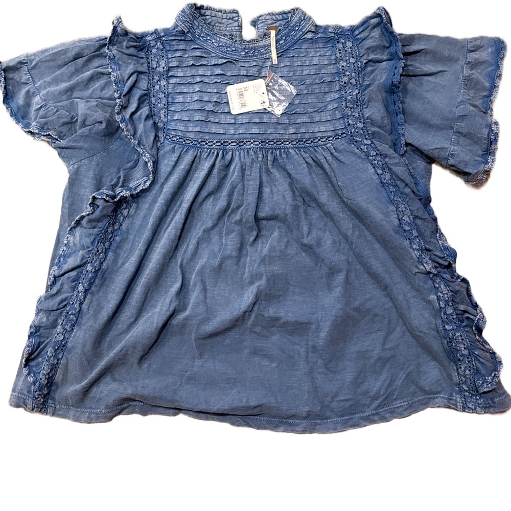 🌺Free People Le Femme Ruffled Crochet Top🌸🌺 - Picture 6 of 12